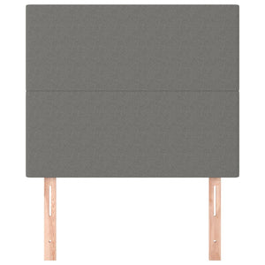 vidaXL Headboard Dark Grey 100 x 5 x 118/128 cm Fabric