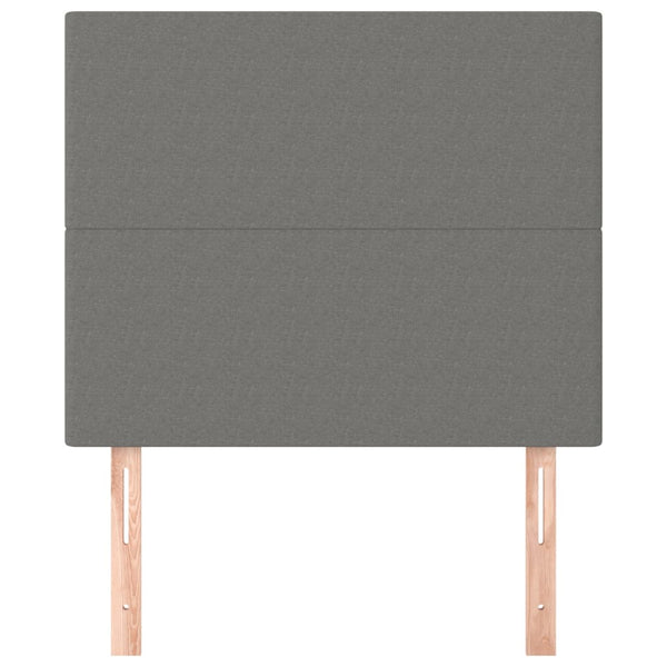 vidaXL Headboard Dark Grey 100 x 5 x 118/128 cm Fabric