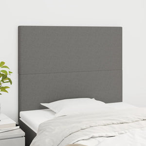 vidaXL Headboard Dark Grey 100 x 5 x 118/128 cm Fabric