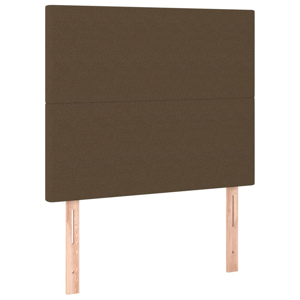 vidaXL Headboard Dark Brown 100 x 5 x 118/128 cm Fabric
