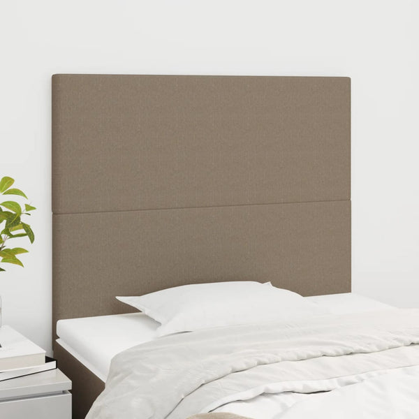 vidaXL Headboard Taupe 100x5x118/128 cm Fabric