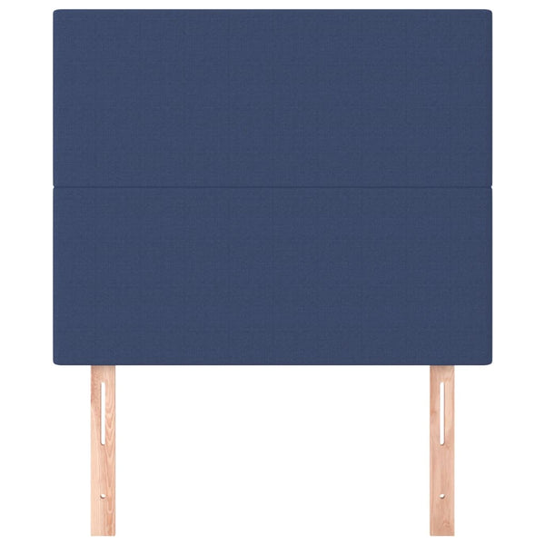 vidaXL Headboard Blue 100 x 5 x 118/128 cm Fabric