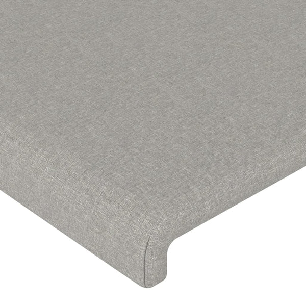 vidaXL Headboard Light Gray 144x5x118/128 cm Fabric