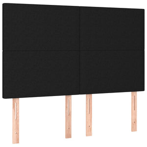 vidaXL Headboard Black 144x5x118/128 cm Fabric