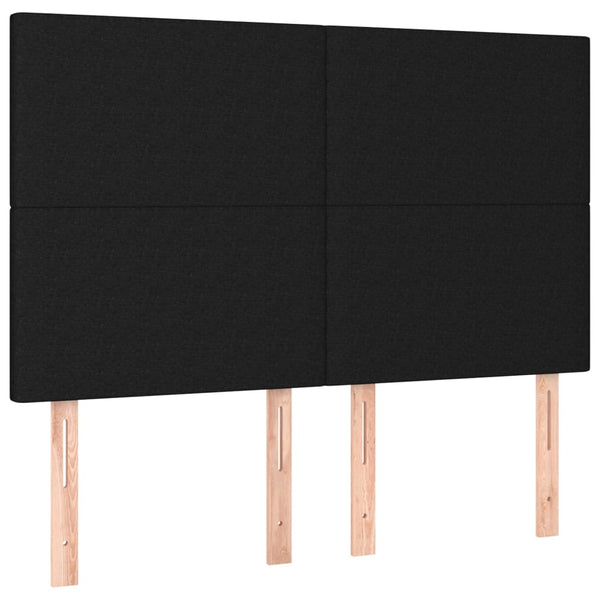 vidaXL Headboard Black 144x5x118/128 cm Fabric