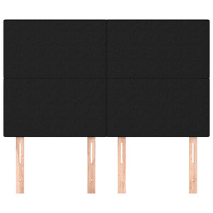 vidaXL Headboard Black 144x5x118/128 cm Fabric