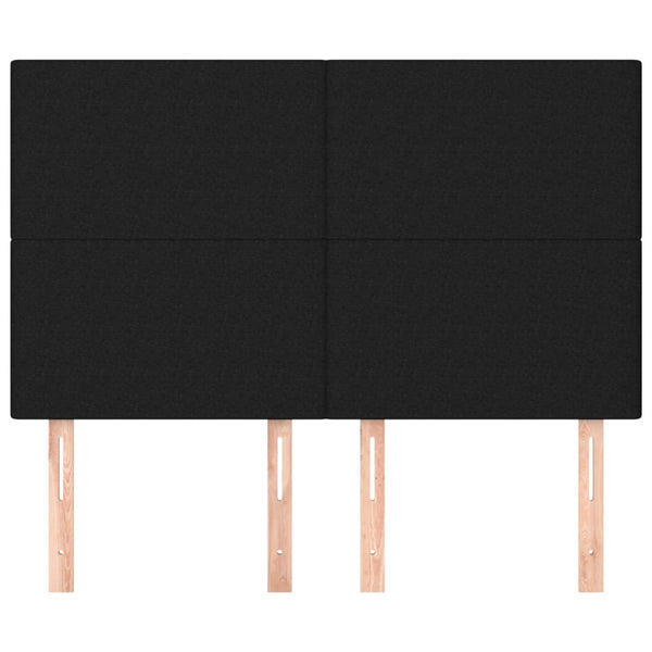 vidaXL Headboard Black 144x5x118/128 cm Fabric