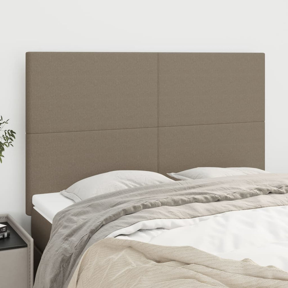 vidaXL Headboard Taupe 144x5x118/128 cm Fabric