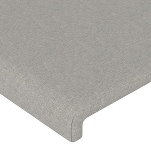 vidaXL Headboard Light Gray 160 x 5 x 118/128 cm Fabric