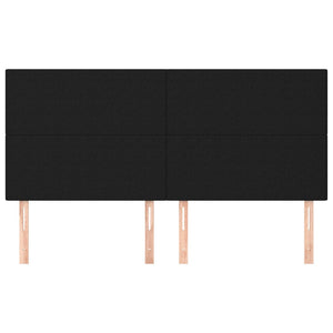 vidaXL Headboard Black 160 x 5 x 118/128 cm Fabric