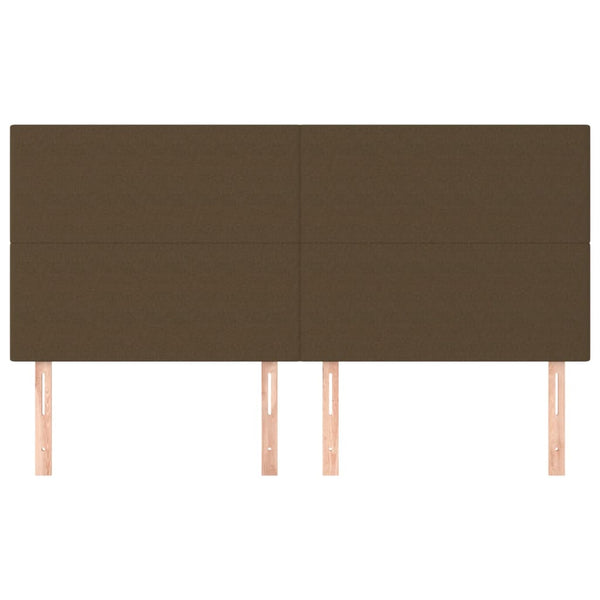 vidaXL Headboard Dark Brown 160 x 5 x 118/128 cm Fabric