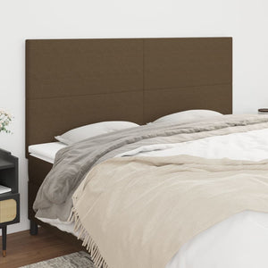 vidaXL Headboard Dark Brown 160 x 5 x 118/128 cm Fabric