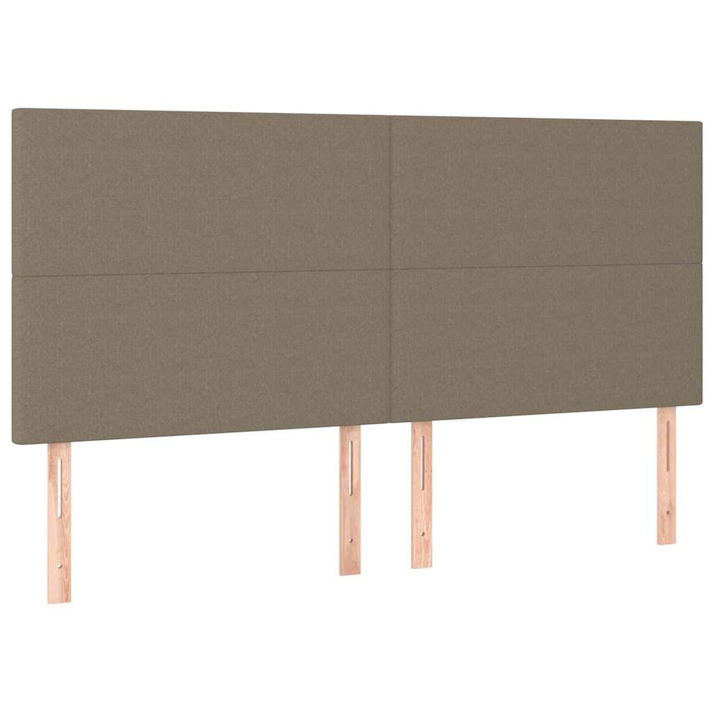 vidaXL Headboard Taupe 160x5x118/128 cm Fabric