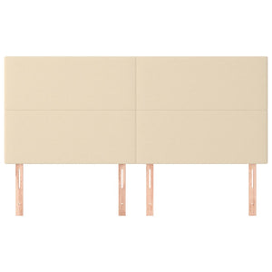 vidaXL Headboard Cream 160x5x118/128 cm Fabric