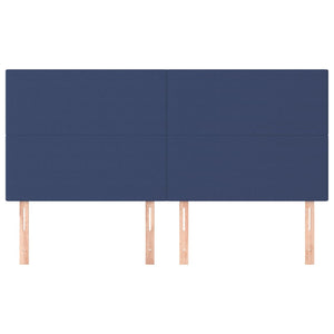 vidaXL Headboard Blue 160x5x118/128 cm Fabric