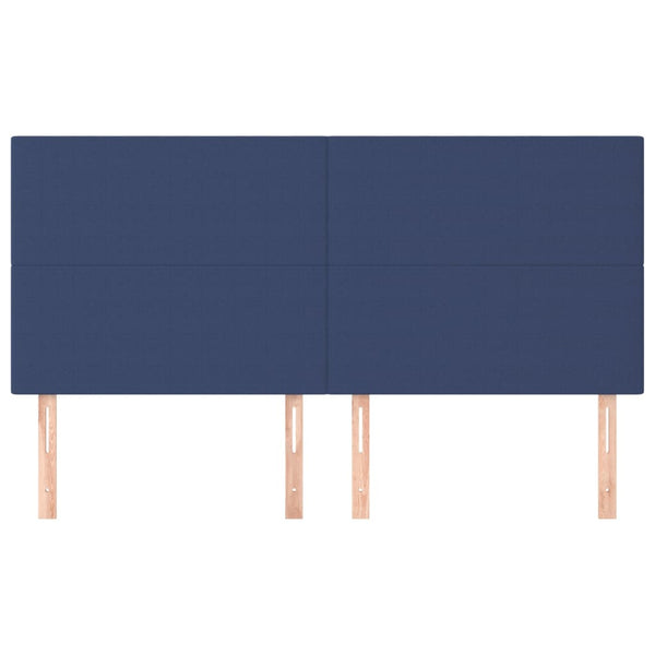 vidaXL Headboard Blue 160x5x118/128 cm Fabric
