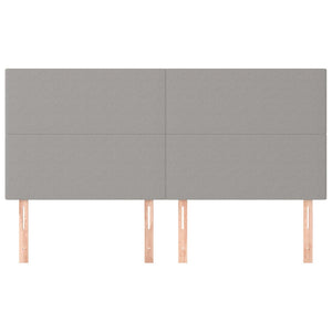vidaXL Headboard Light Gray 180 x 5 x 118/128 cm Fabric