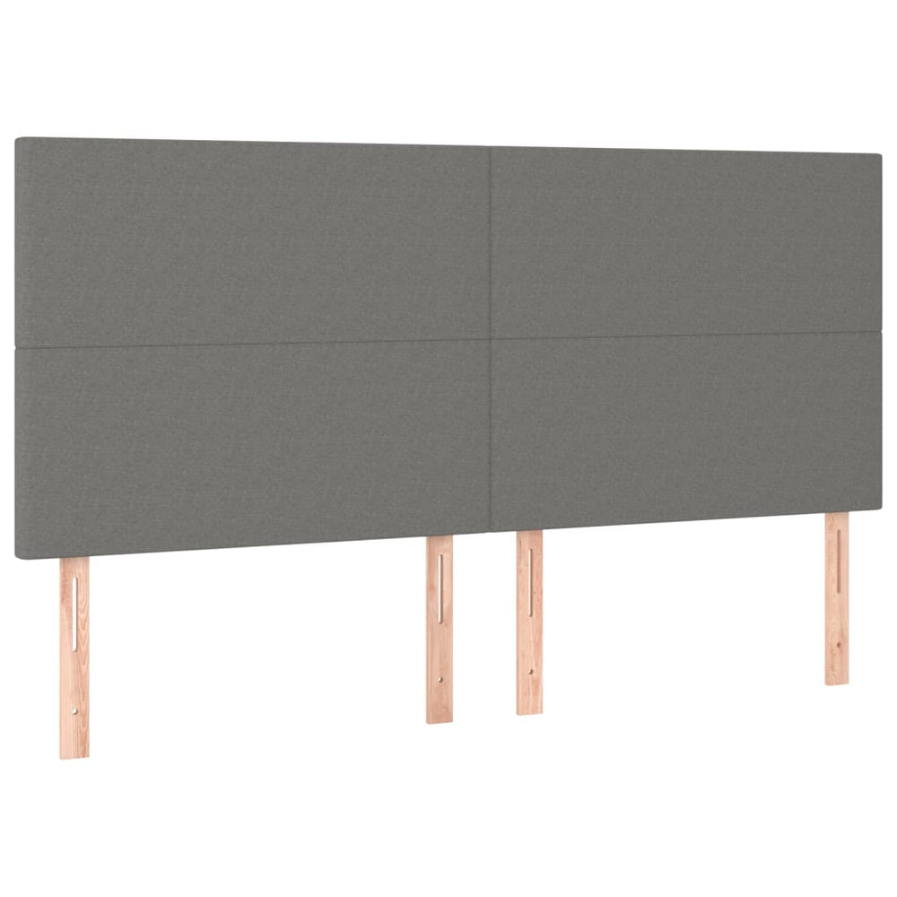 vidaXL Headboard Dark Grey 180 x 5 x 118/128 cm Fabric