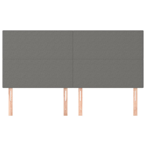 vidaXL Headboard Dark Grey 180 x 5 x 118/128 cm Fabric