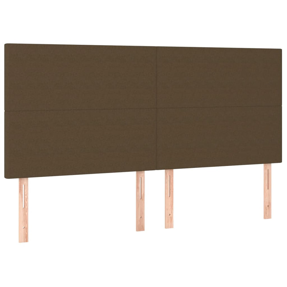 vidaXL Headboard Dark Brown 180x5x118/128 cm Fabric