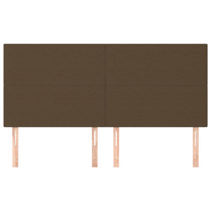 vidaXL Headboard Dark Brown 180x5x118/128 cm Fabric