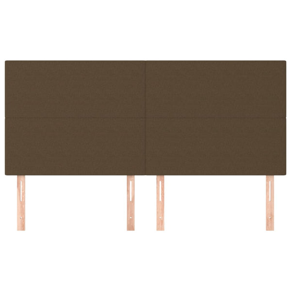 vidaXL Headboard Dark Brown 180x5x118/128 cm Fabric