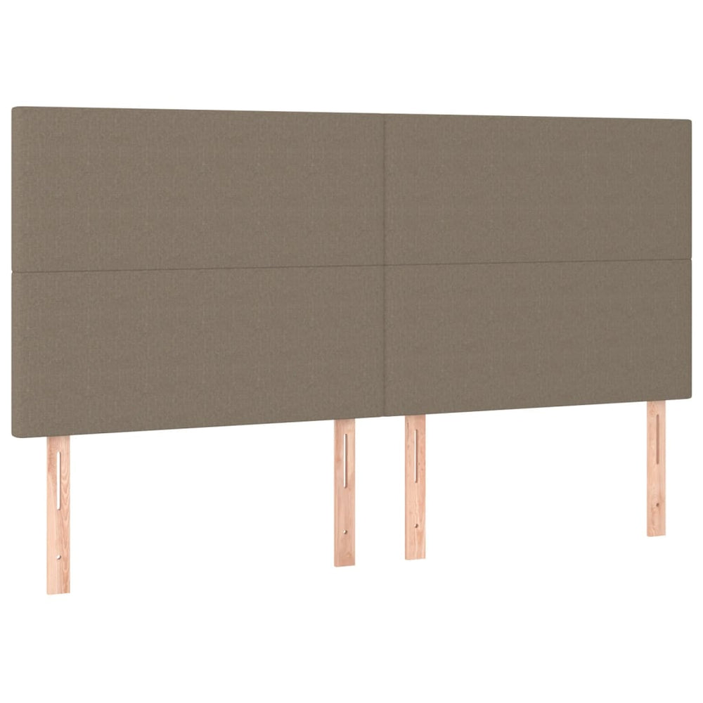 vidaXL Headboard Taupe 180x5x118/128 cm Fabric