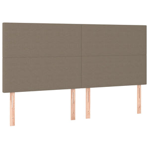 vidaXL Headboard Taupe 180x5x118/128 cm Fabric