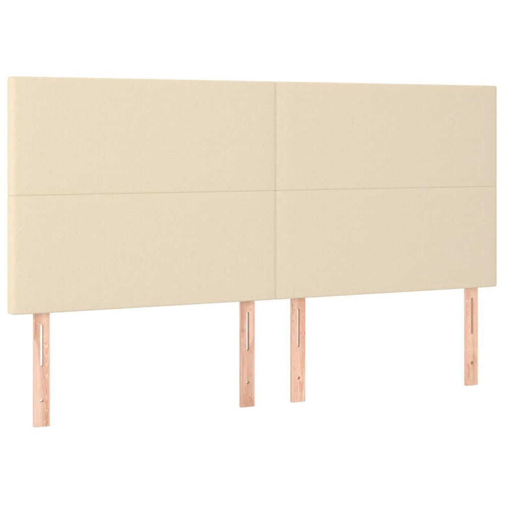 vidaXL Headboard Cream 180x5x118/128 cm Fabric
