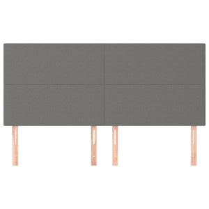 vidaXL Headboard Dark Grey 200 x 5 x 118/128 cm Fabric