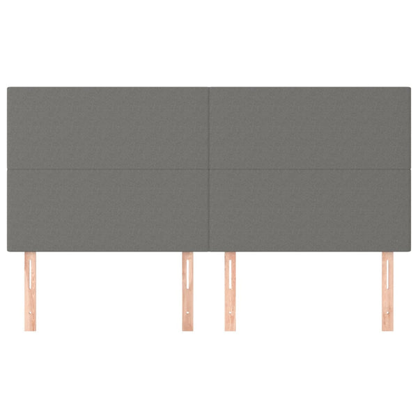 vidaXL Headboard Dark Grey 200 x 5 x 118/128 cm Fabric