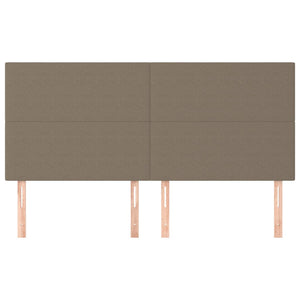 vidaXL Headboard Taupe 200 x 5 x 118/128 cm Fabric