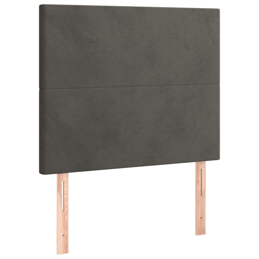 vidaXL Headboard Dark Grey 80 x 5 x 118/128 cm Velvet