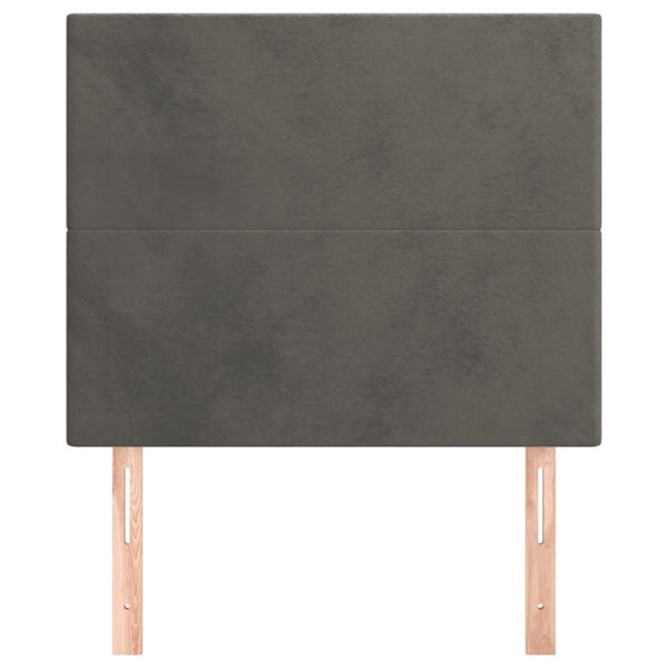 vidaXL Headboard Dark Grey 80 x 5 x 118/128 cm Velvet