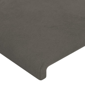 vidaXL Headboard Dark Grey 80 x 5 x 118/128 cm Velvet