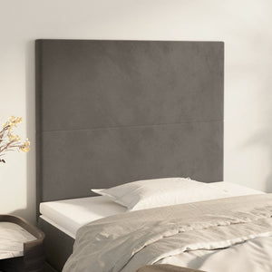 vidaXL Headboard Dark Grey 80 x 5 x 118/128 cm Velvet