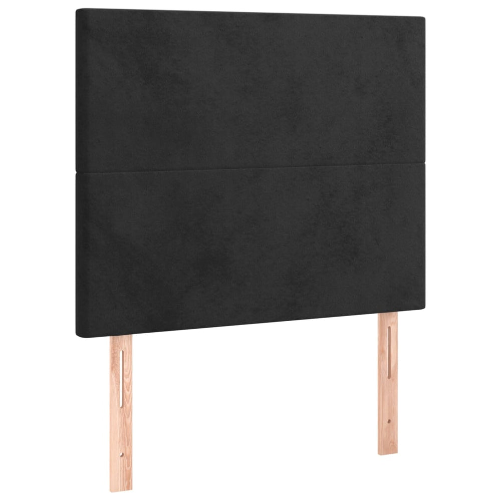 vidaXL Headboard Black 90x5x118/128 cm Velvet