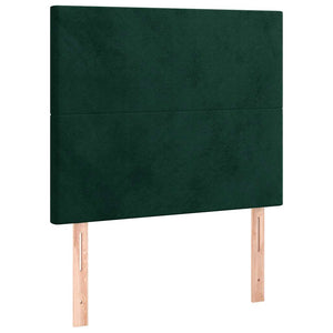 vidaXL Headboard Dark Green 90x5x118/128 cm Velvet