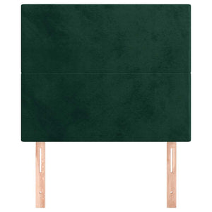 vidaXL Headboard Dark Green 90x5x118/128 cm Velvet