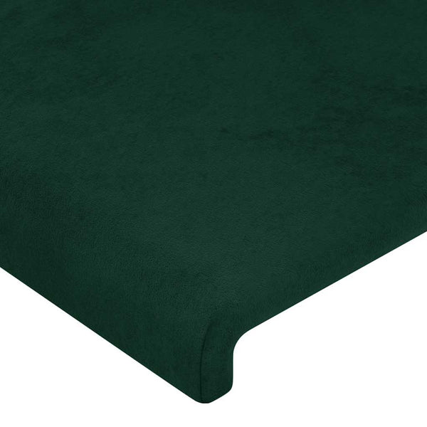 vidaXL Headboard Dark Green 90x5x118/128 cm Velvet
