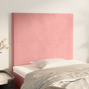 vidaXL Headboard Pink 90x5x118/128 cm Velvet