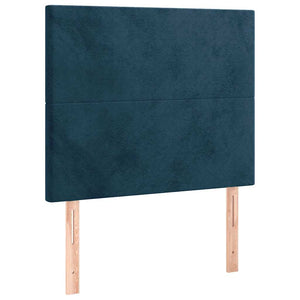 vidaXL Headboard Dark Blue 100x5x118/128 cm Velvet
