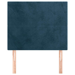 vidaXL Headboard Dark Blue 100x5x118/128 cm Velvet
