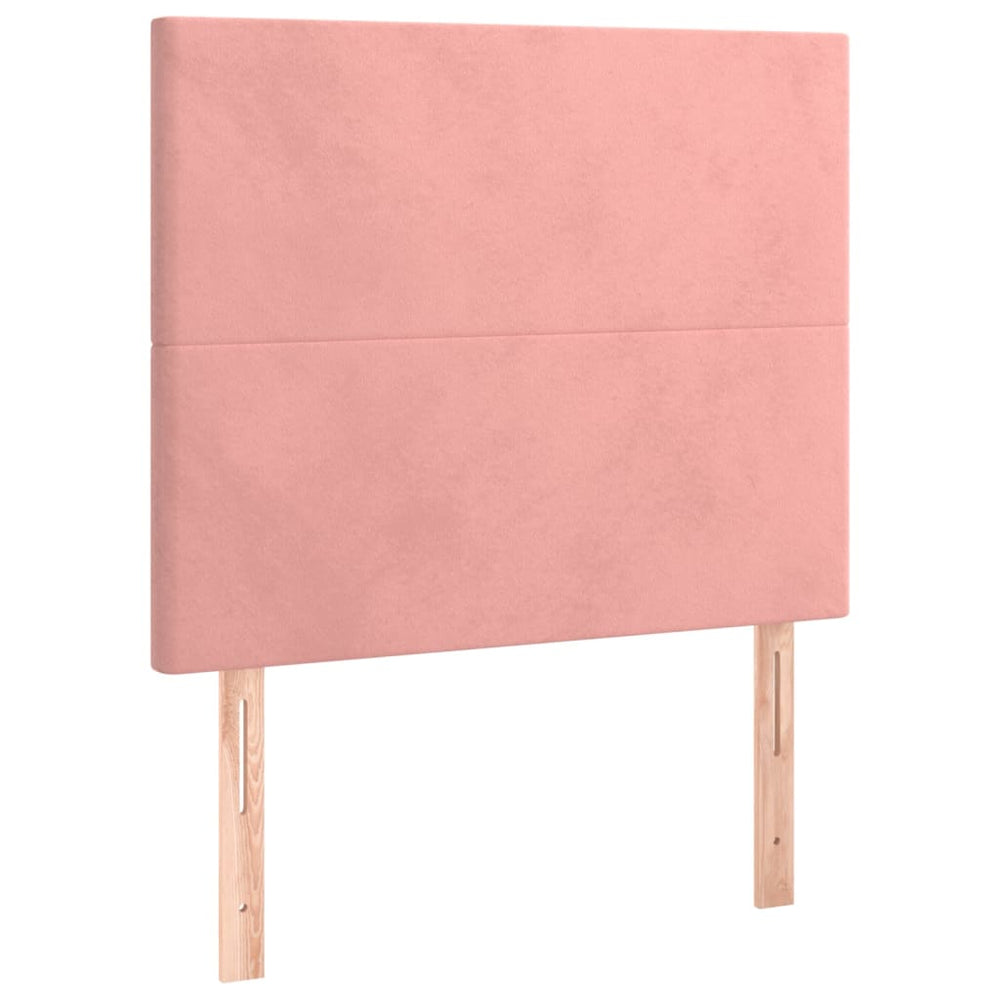 vidaXL Headboard Pink 100 x 5 x 118/128 cm Velvet