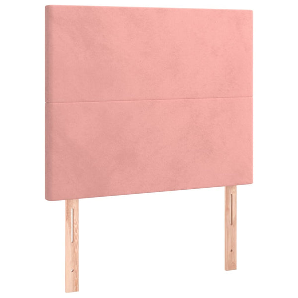 vidaXL Headboard Pink 100 x 5 x 118/128 cm Velvet