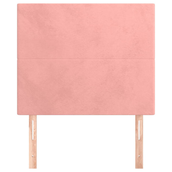 vidaXL Headboard Pink 100 x 5 x 118/128 cm Velvet