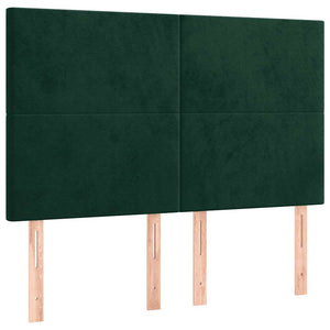 vidaXL Headboard Dark Green 144x5x118/128 cm Velvet