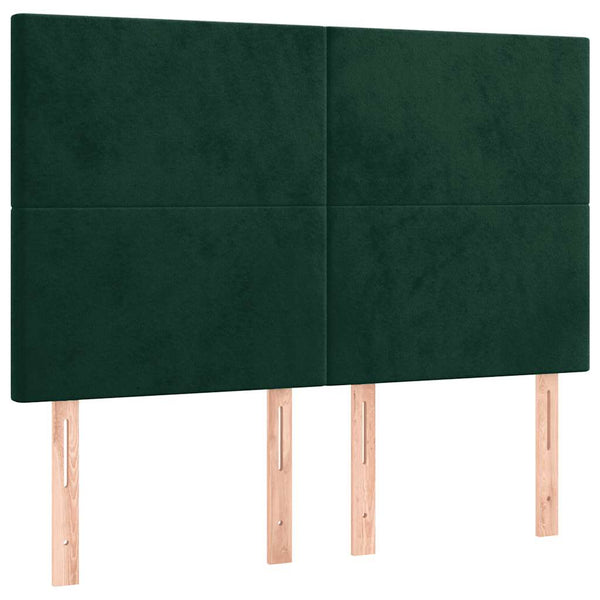vidaXL Headboard Dark Green 144x5x118/128 cm Velvet
