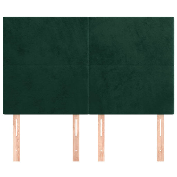 vidaXL Headboard Dark Green 144x5x118/128 cm Velvet