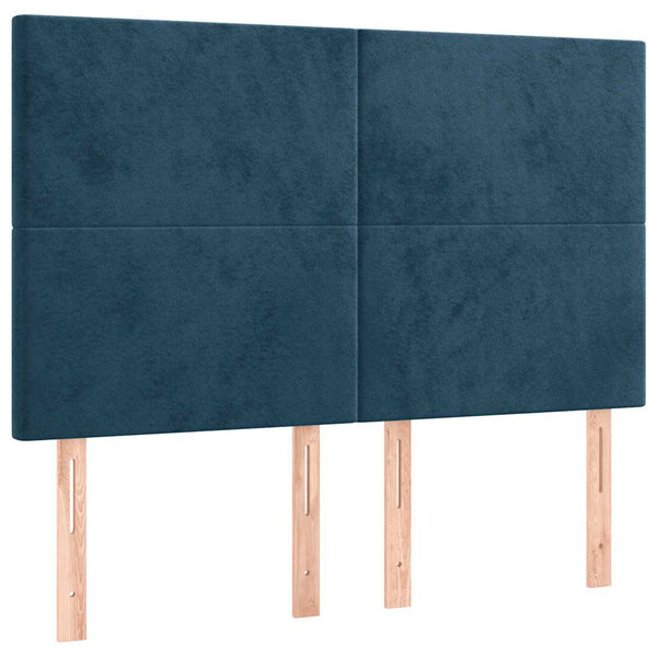 vidaXL Headboard Dark Blue 144x5x118/128 cm Velvet